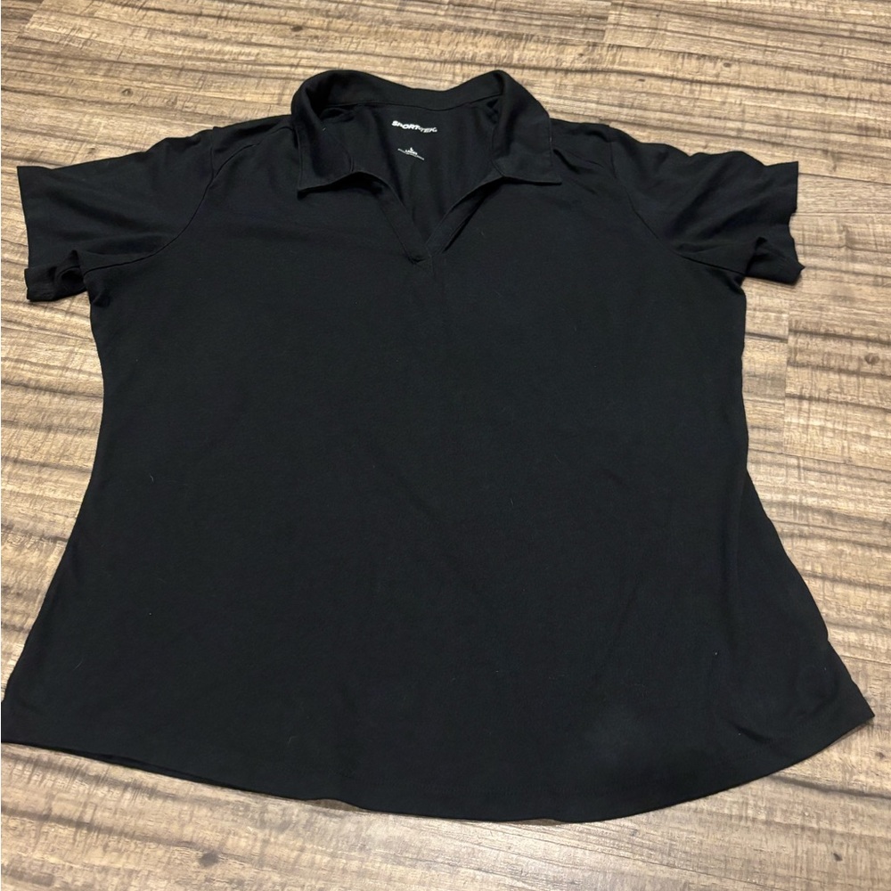 Sport-Tek Ladies Large Short Sleeve Polo Shirt Black